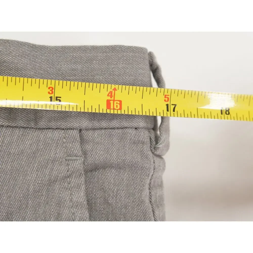Brooks Brothers Red Fleece Chino Pants Mens 35x30 Gray Work Golf Pants Cotton